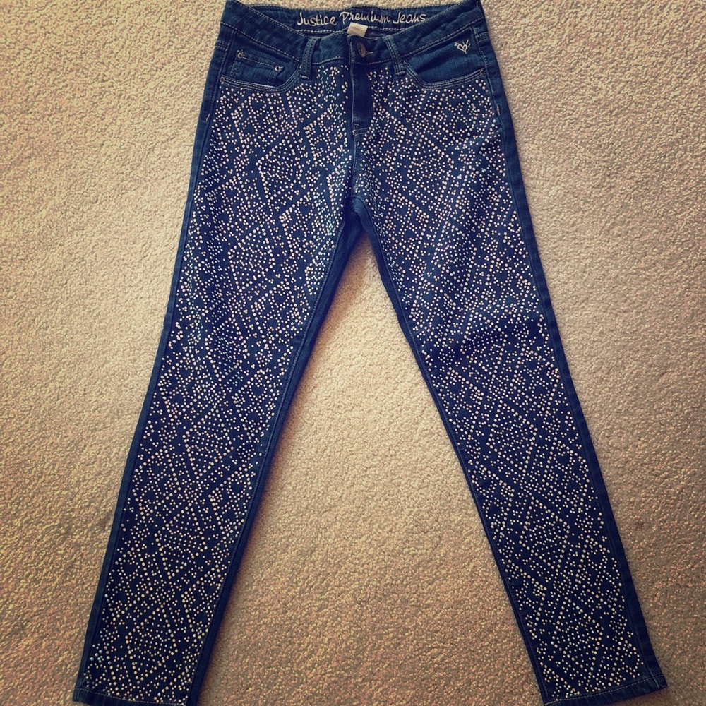 Justice rhinestone jeggings